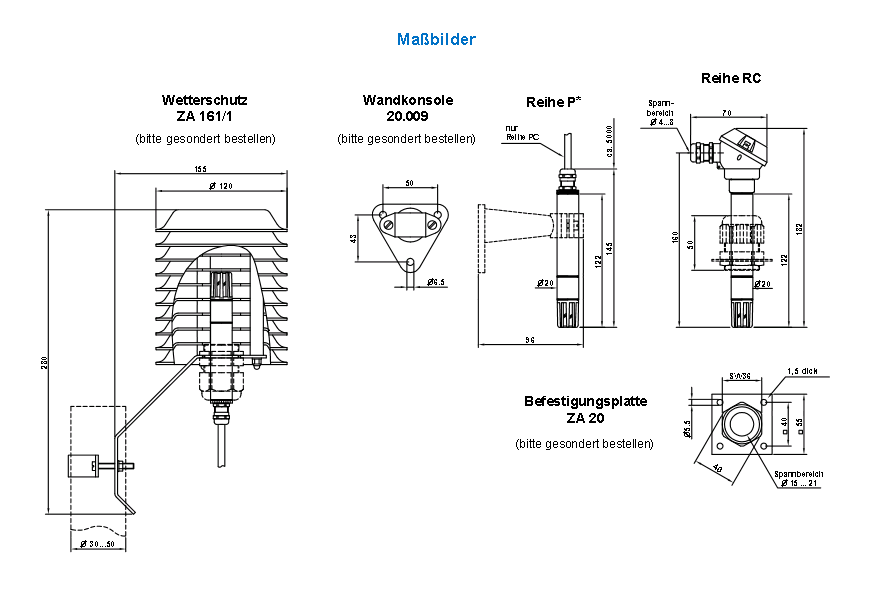 GALLTEC+Mela KPC 1/5 ME Sensor Temperaturfühler Luftfeuchtigkeit 